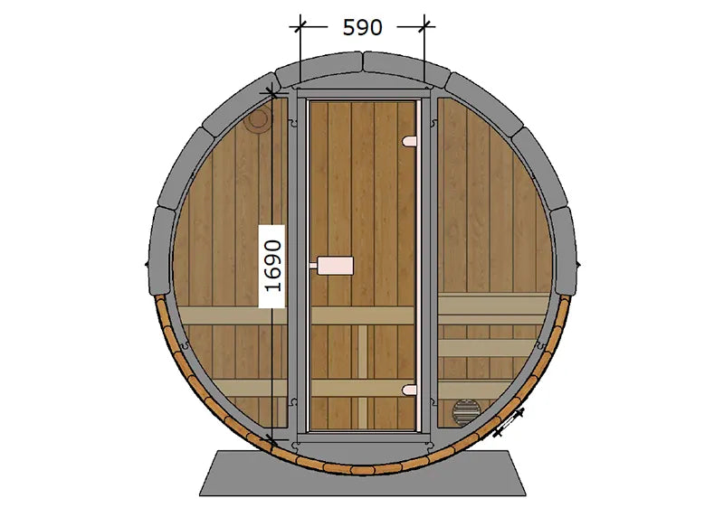ThermoZen R Outdoor Sauna - 4 Person