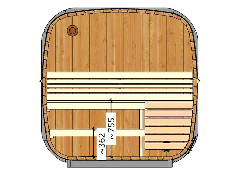 ThermoZen S Outdoor Sauna - 3 Person