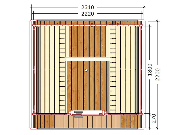 ThermoZen L Outdoor Sauna - 6 Person