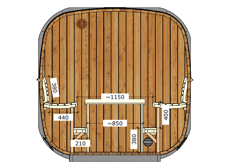 ThermoZen L Outdoor Sauna - 6 Person