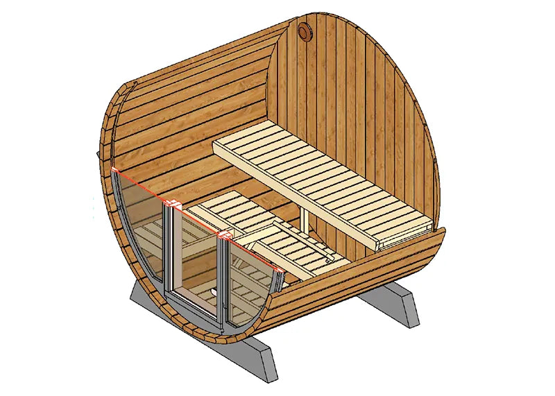 ThermoZen R Outdoor Sauna - 4 Person
