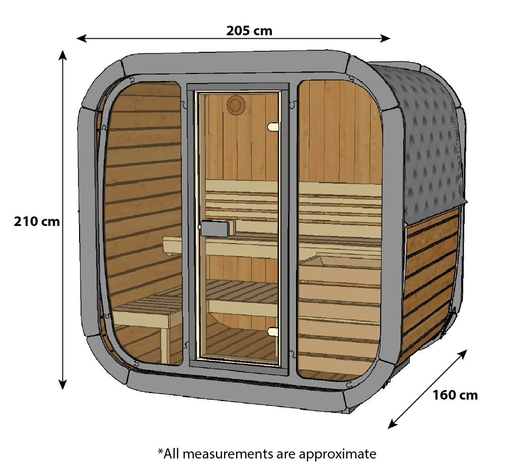 ThermoZen M Outdoor Sauna - 4 Person