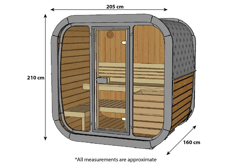 ThermoZen M Outdoor Sauna - 4 Person