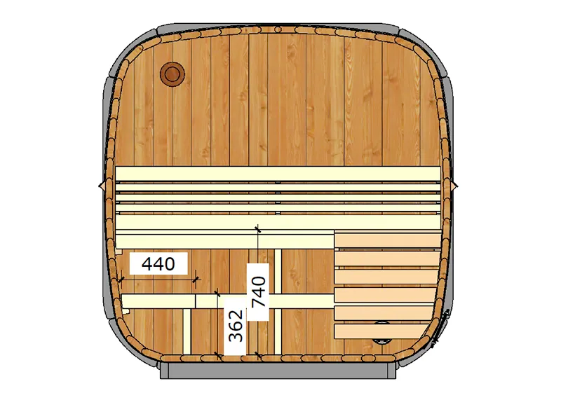 ThermoZen M Outdoor Sauna - 4 Person