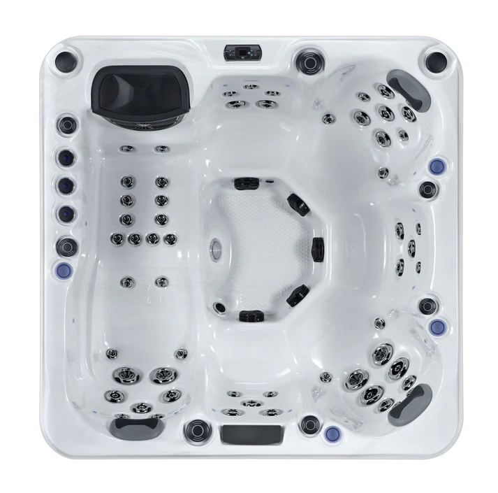 a top down view of the bay hot tub