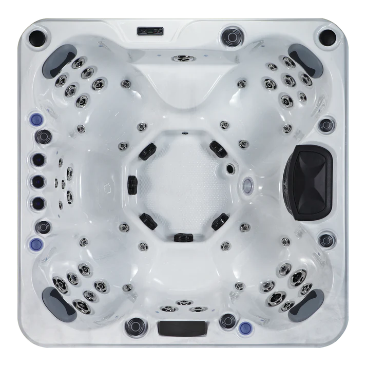 over head view of the lagoon hot tub