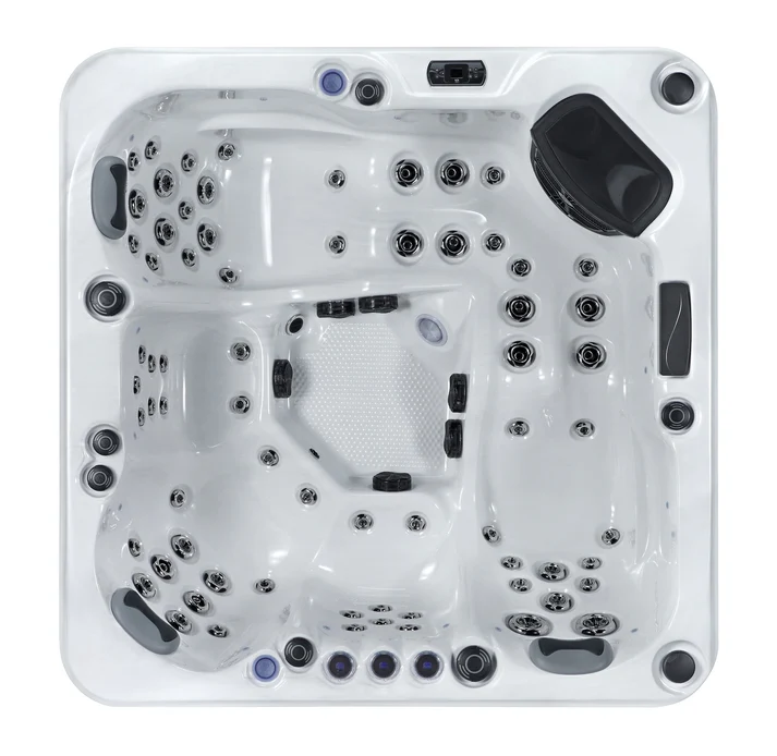 top down view of the spring hot tub